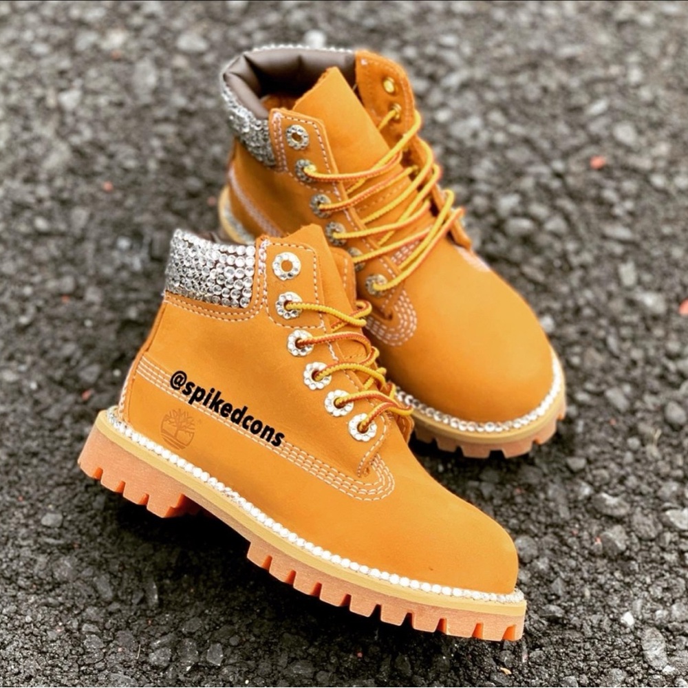 Custom Timberlands with Rhinestones - Picture 3 of 4